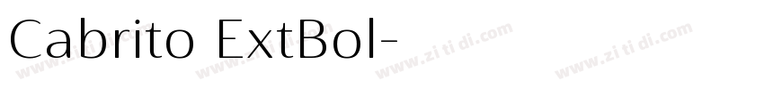Cabrito ExtBol字体转换